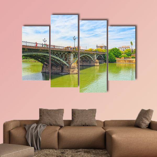 Bridge of Isabel II, Bridge of Trianain Spain multi panel canvas wall art