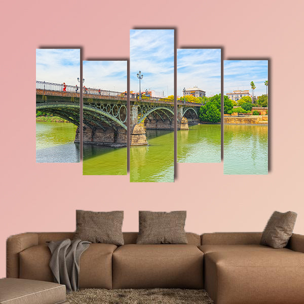 Bridge of Isabel II, Bridge of Trianain Spain multi panel canvas wall art