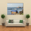 private ships and boats at harbor of Pointe-Noire Multi panel canvas wall art