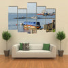 private ships and boats at harbor of Pointe-Noire Multi panel canvas wall art