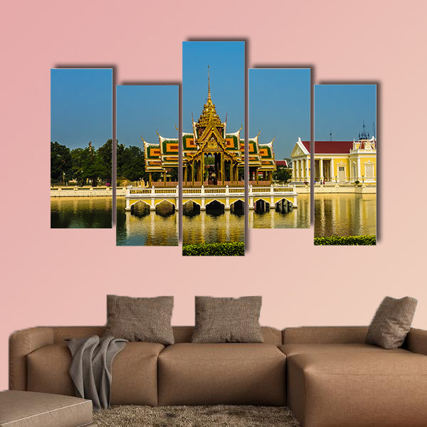 Royal Summer Palace Bang Pa In this multi panel canvas wall art