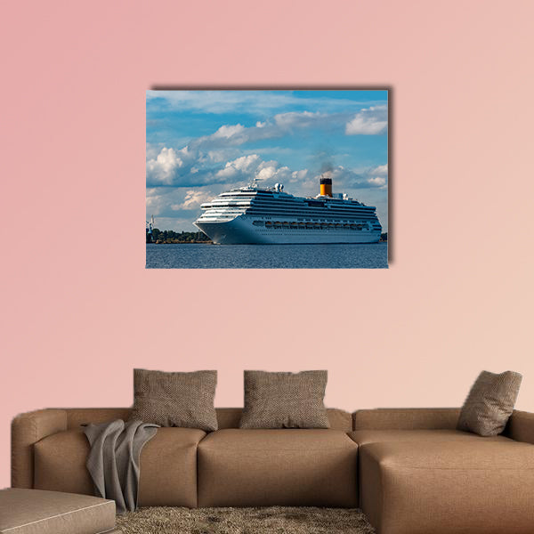 Large royal cruise liner on the way multi panel canvas wall art