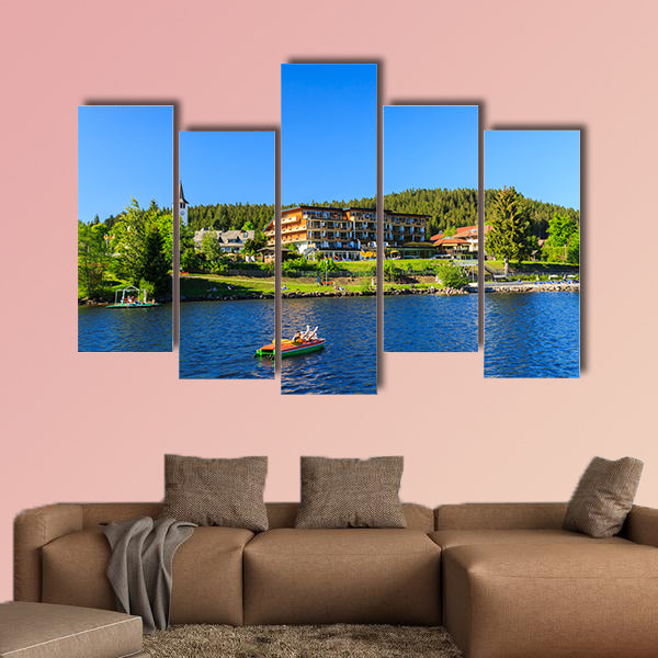 Lake Titisee Neustadt in the Black Forest multi panel canvas wall art
