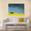 summer in the countryside in denmark rapse field Multi Panel Canvas Wall Art