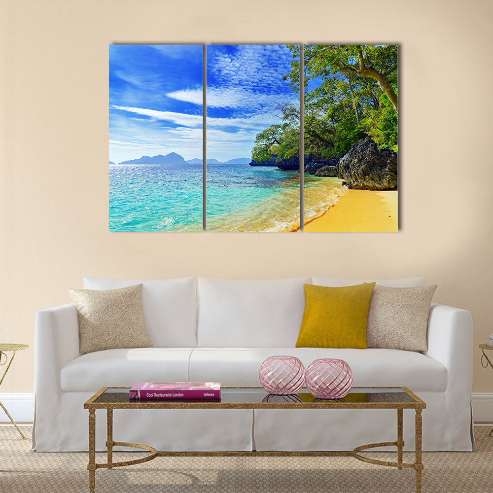 Paradise beach, Sea and sky multi panel canvas wall art