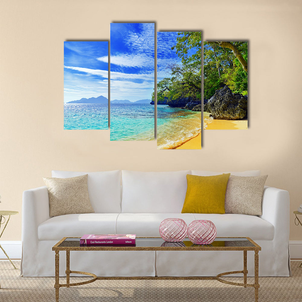 Paradise beach, Sea and sky multi panel canvas wall art