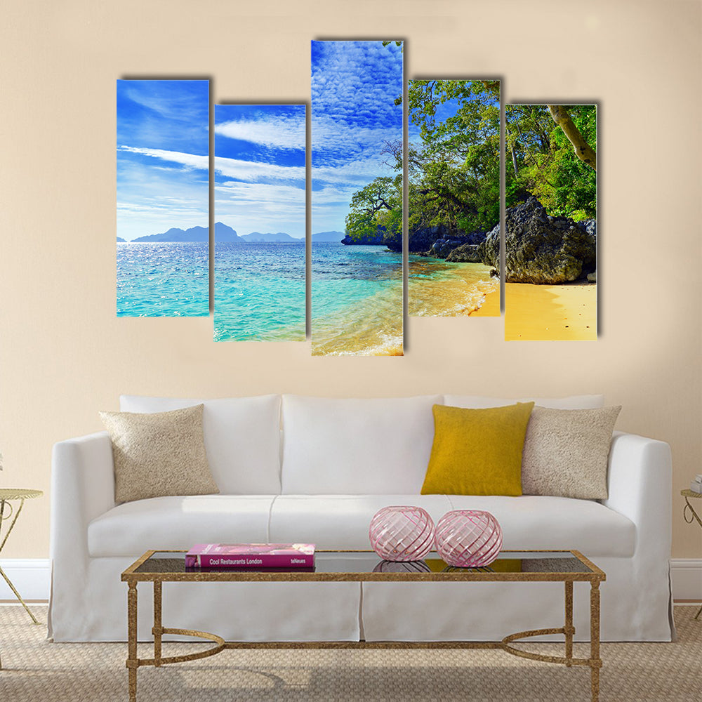 Paradise beach, Sea and sky multi panel canvas wall art