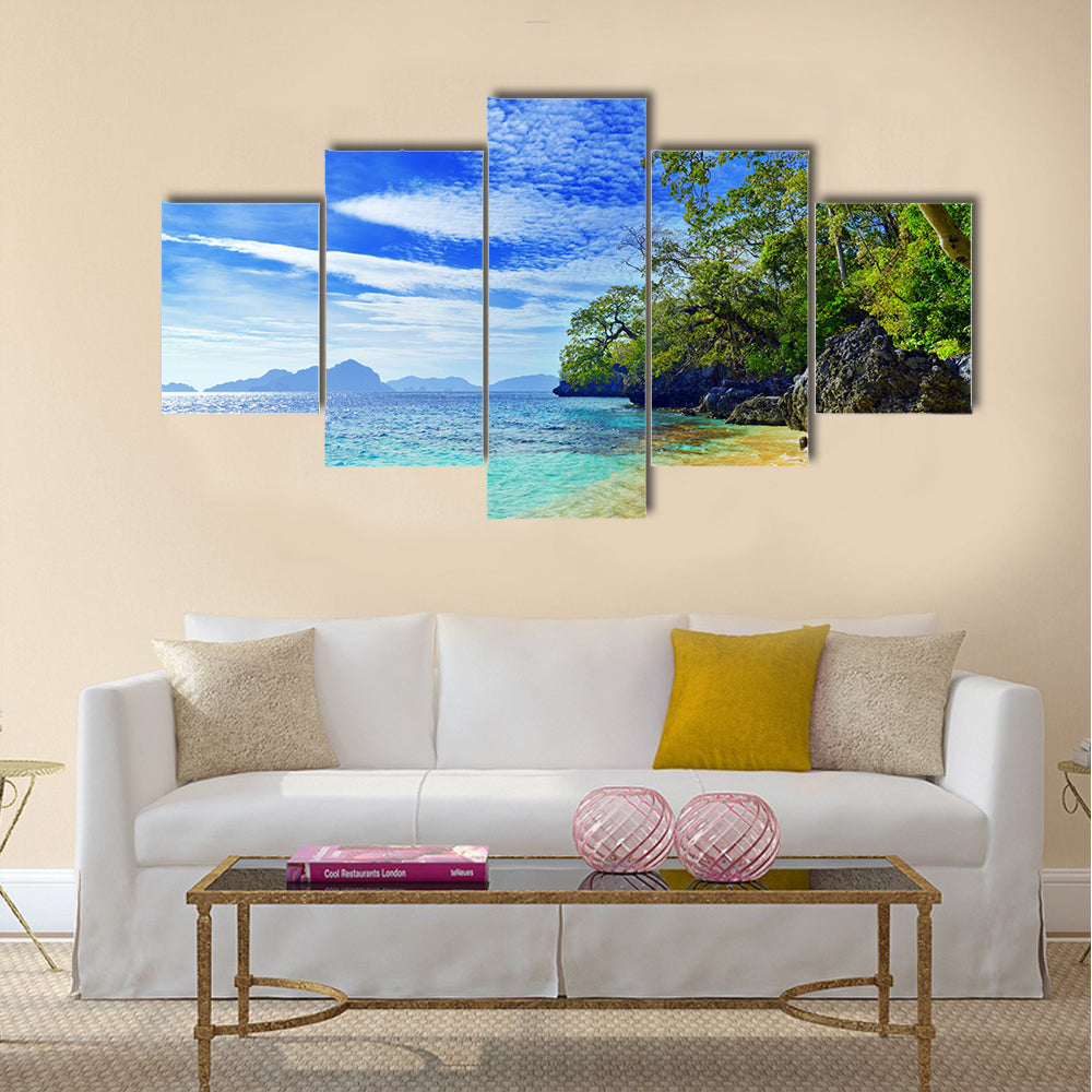 Paradise beach, Sea and sky multi panel canvas wall art