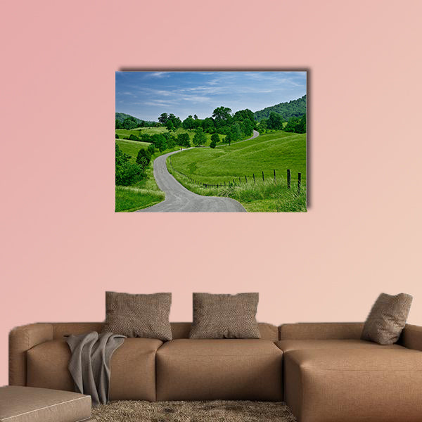 A less-traveled road winds through the foothills multi panel canvas wall art