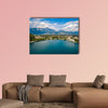 Slovenia - Aerial view resort Lake Bled Multi panel canvas wall art