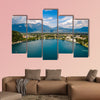 Slovenia - Aerial view resort Lake Bled Multi panel canvas wall art