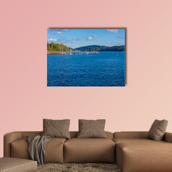 Schluchsee Lake in the black forest multi panel canvas wall art