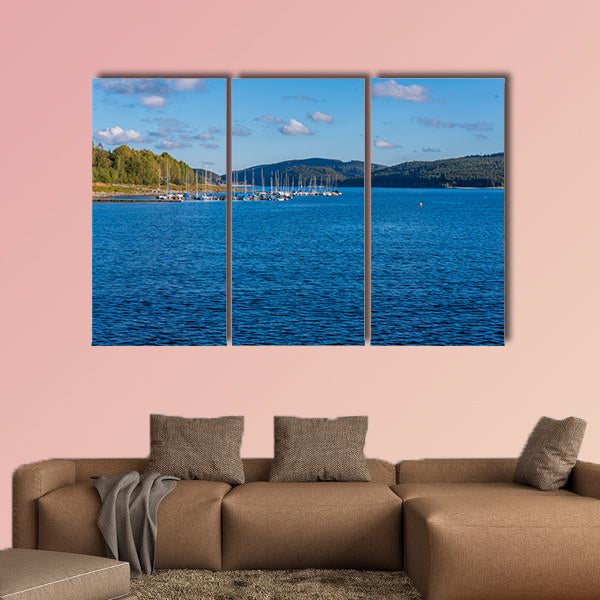 Schluchsee Lake in the black forest multi panel canvas wall art