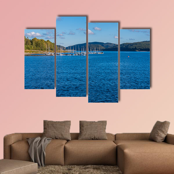Schluchsee Lake in the black forest multi panel canvas wall art