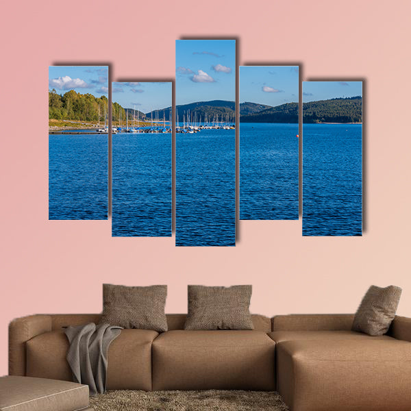 Schluchsee Lake in the black forest multi panel canvas wall art