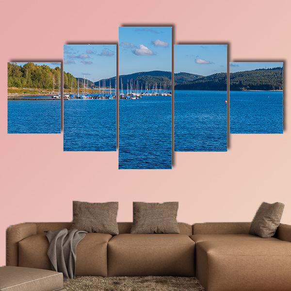 Schluchsee Lake in the black forest multi panel canvas wall art