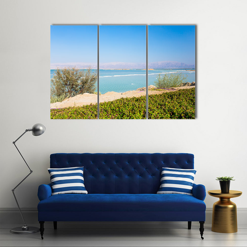 The Dead Sea Coastline At Sunset Is Making The Scene Amazing, Multi Panel Canvas Wall Art