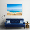 The Shining Salt Crystals At The DeadSea Coastline Island At Sunrise, Multi Panel Canvas Wall Art