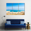 The Shining Salt Crystals At The DeadSea Coastline Island At Sunrise, Multi Panel Canvas Wall Art