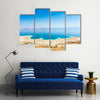 The Shining Salt Crystals At The DeadSea Coastline Island At Sunrise, Multi Panel Canvas Wall Art