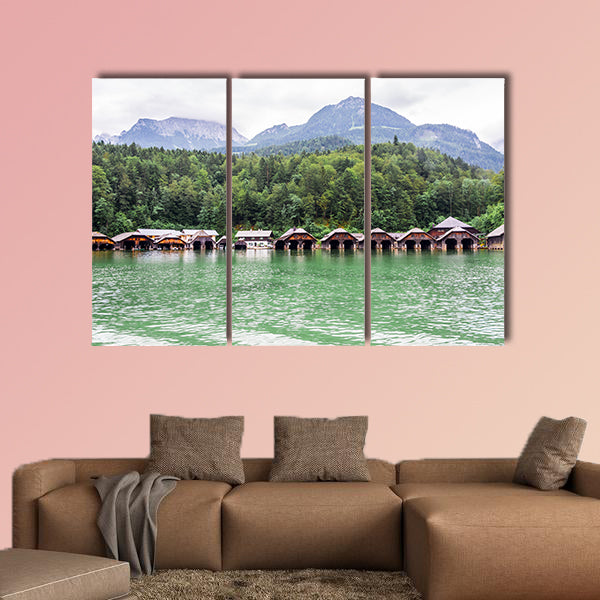 Wooden house in the mountains in Konigssee Lake, Bavaria wall art