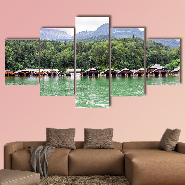 Wooden house in the mountains in Konigssee Lake, Bavaria wall art