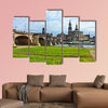 Panorama of Dresden from river bank of Elba multi panel canvas wall art