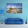 The Print Of Vilamendhoo Island At The Water Bungalows Side, Maldives Multi Panel Canvas Wall Art