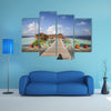 The Print Of Vilamendhoo Island At The Water Bungalows Side, Maldives Multi Panel Canvas Wall Art