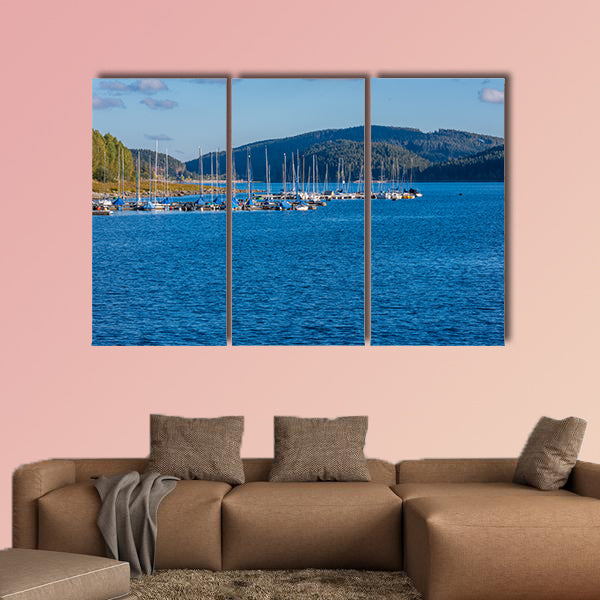 Schluchsee Lake in the black forest multi panel canvas wall art