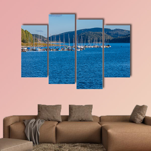 Schluchsee Lake in the black forest multi panel canvas wall art