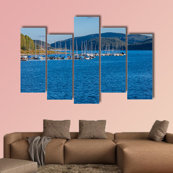 Schluchsee Lake in the black forest multi panel canvas wall art