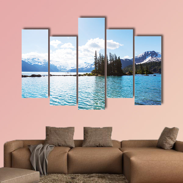 Hike to turquoise waters of picturesque Garibaldi Lake canvas wall art
