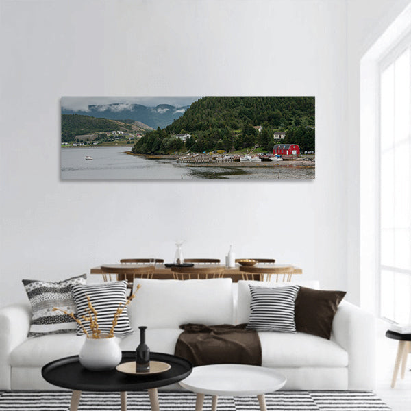 Town coast, Bonne Bay, Norris Point, Gros Morne Park, Panoramic canvas Wall Art