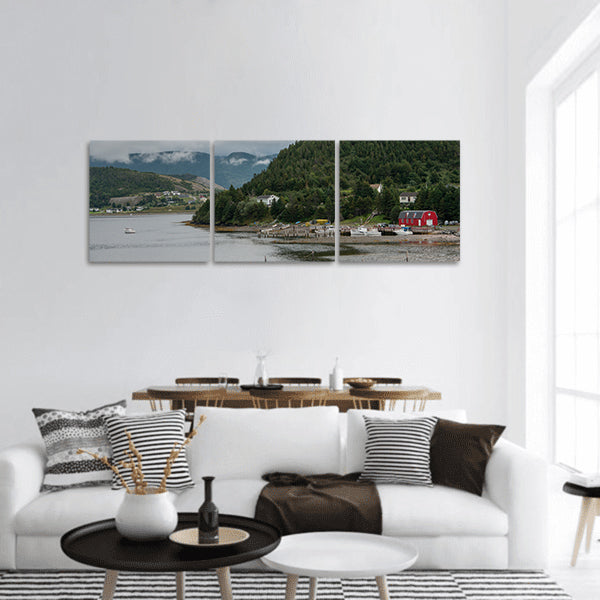 Town coast, Bonne Bay, Norris Point, Gros Morne Park, Panoramic canvas Wall Art