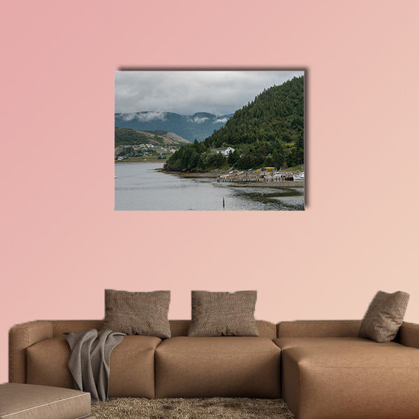 Town along the coast, Bonne Bay, Norris Point, National Park, wall art