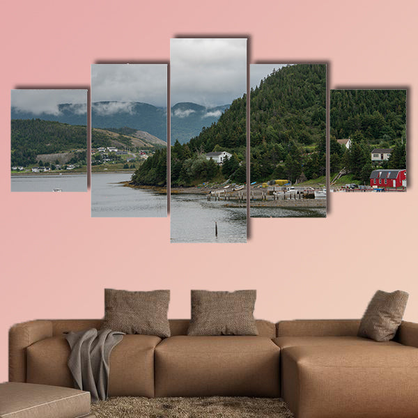 Town along the coast, Bonne Bay, Norris Point, National Park, wall art