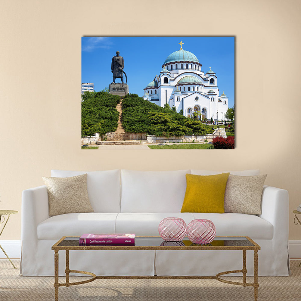 Cathedral of Saint Sava in Belgrade Multi panel canvas wall art