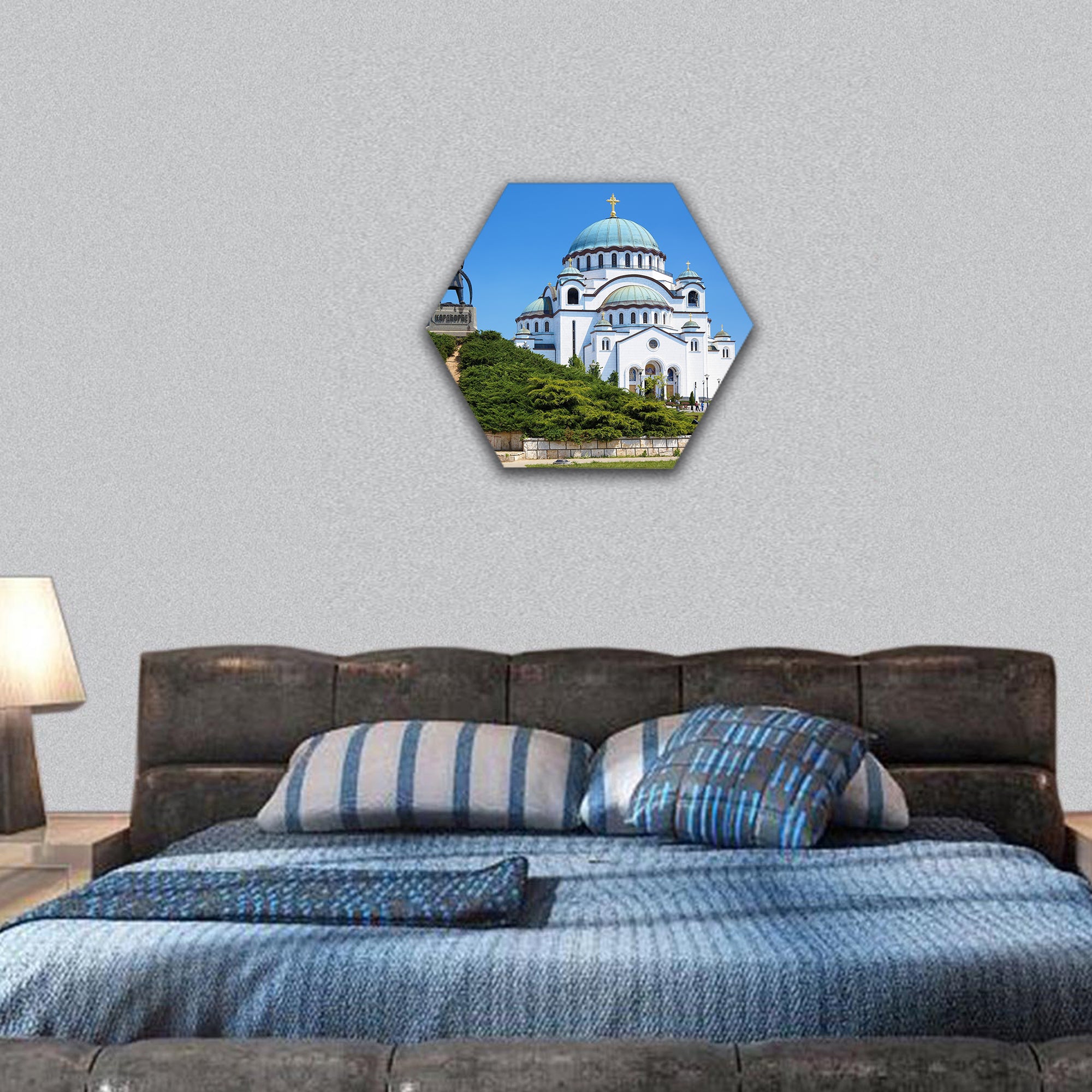 Monument commemorating Karageorge Petrovitch hexagonal canvas wall art