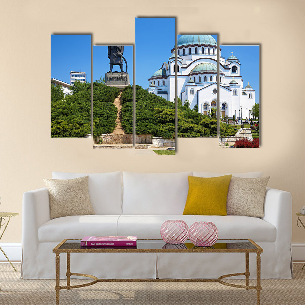 Cathedral of Saint Sava in Belgrade Multi panel canvas wall art