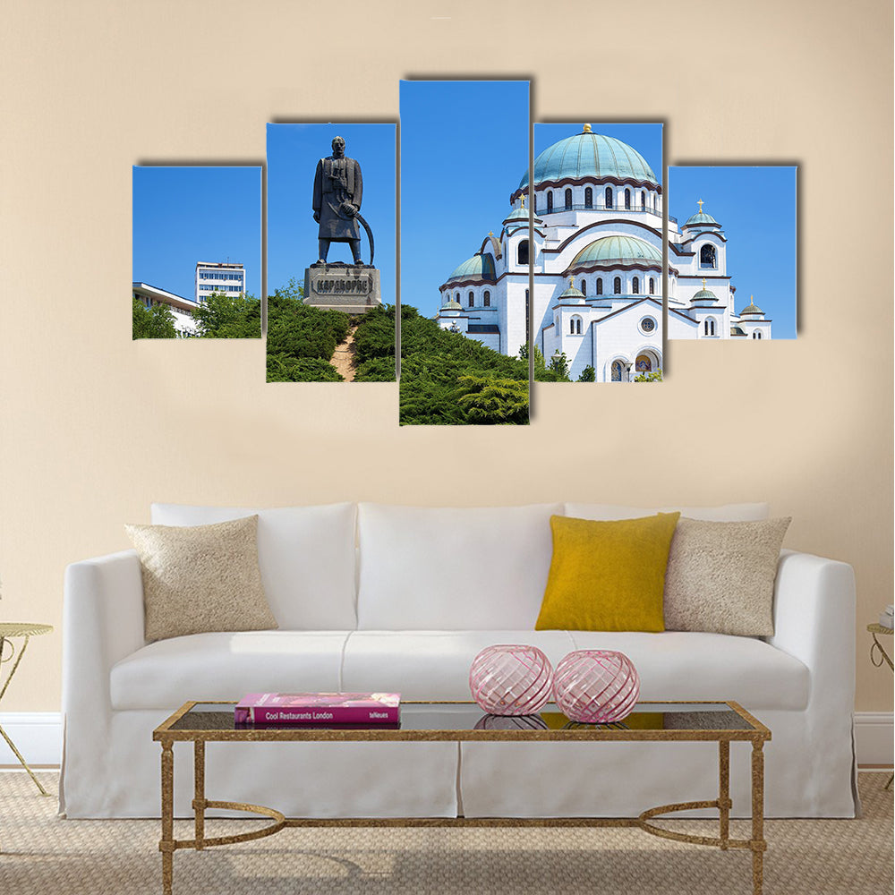 Cathedral of Saint Sava in Belgrade Multi panel canvas wall art