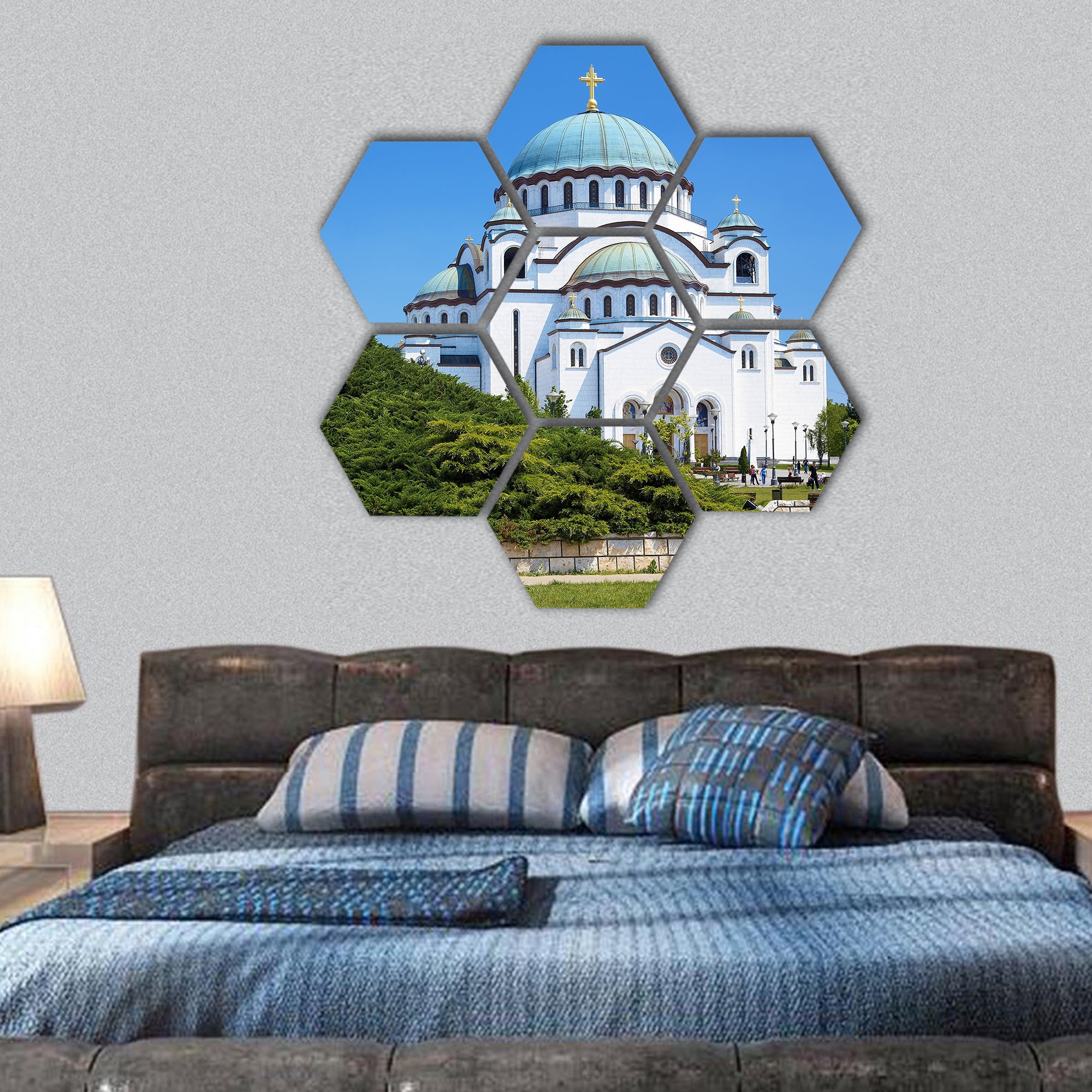 Monument commemorating Karageorge Petrovitch hexagonal canvas wall art