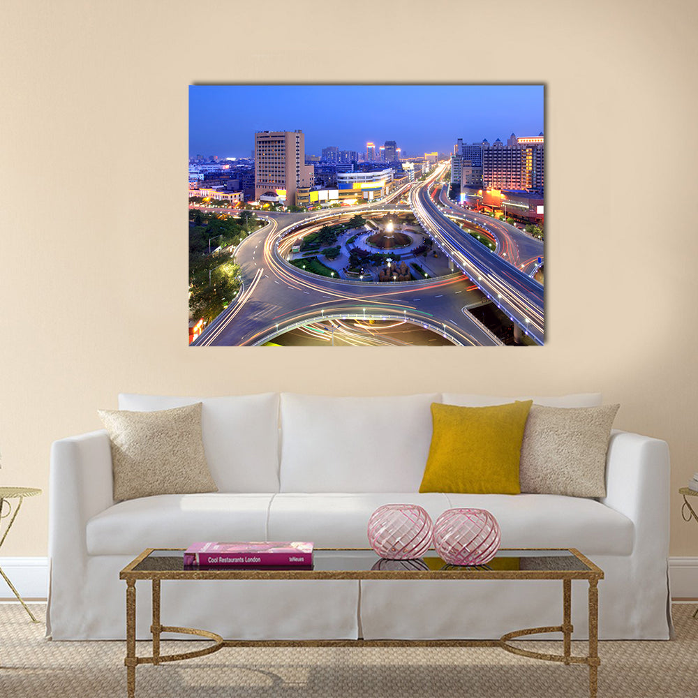 City Scape of the nanchang china. multi panel canvas wall art