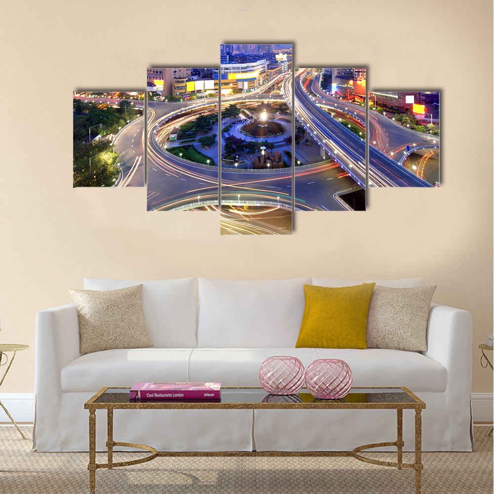 City Scape of the nanchang china. multi panel canvas wall art