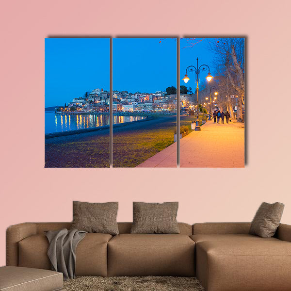The Bracciano Lake at sunset from the old stone town of Rome wall art