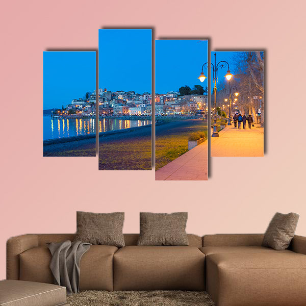 The Bracciano Lake at sunset from the old stone town of Rome wall art