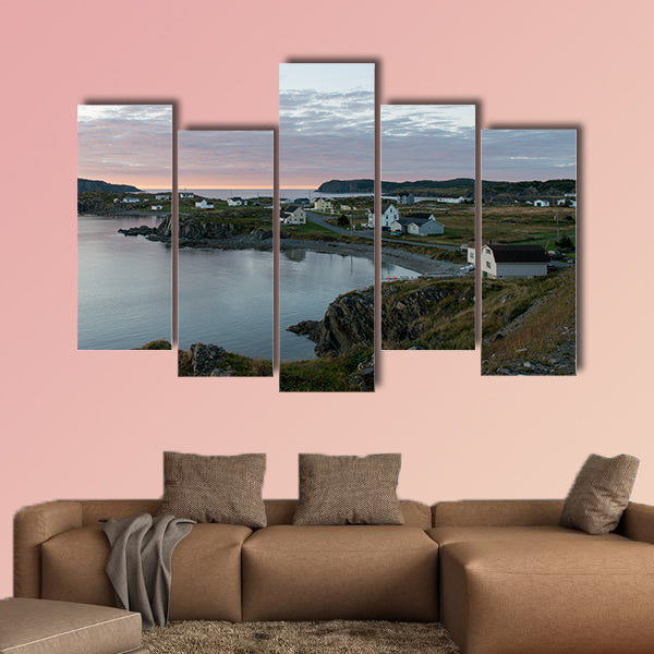Houses along the coast South Twillingate Island, Newfoundland wall art