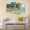 small tropical island with paradise beach Central America Multi panel canvas wall art