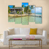 small tropical island with paradise beach Central America Multi panel canvas wall art