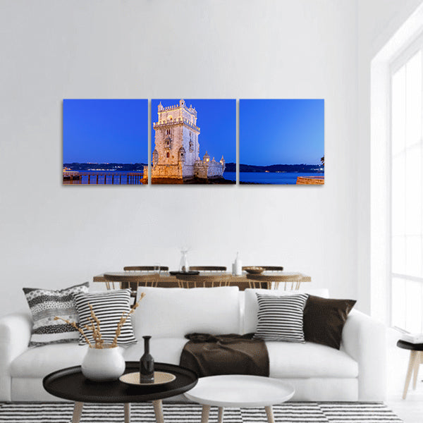 The Tower Belem Lisbon Panoramic canvas Wall Art